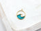 Ocean Wave Charm, 23mm x 20mm, Mixed Metal, Sold As 1 Piece.
